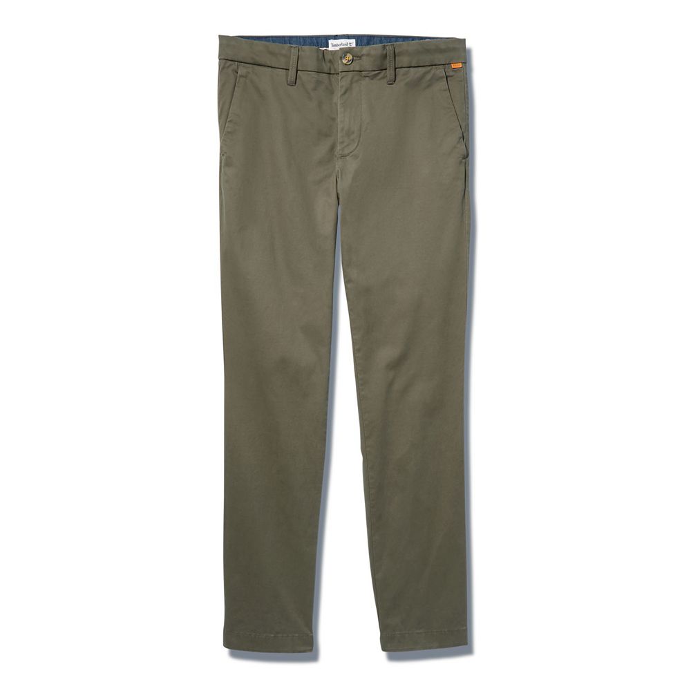 Timberland Mens Pants Sargent Lake Slim Stretch Chino - Olive - India PJ5429170